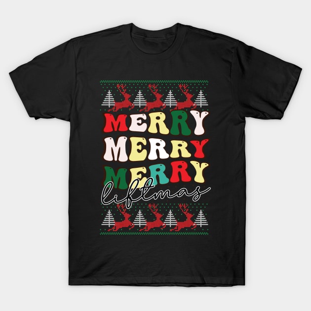 Merry Merry Liftmas T-Shirt by Ampzy